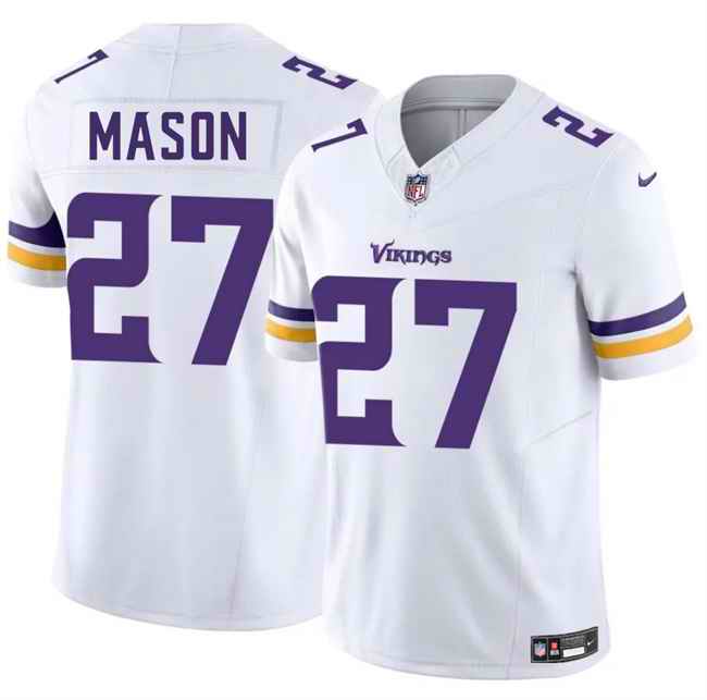 Men's Minnesota Vikings #27 Jordan Mason White 2025 F.U.S.E. Vapor Untouchable Limited Stitched Jersey